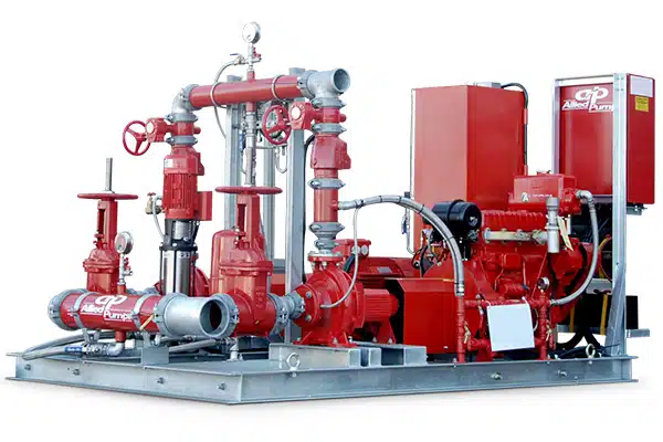 Diesel/electric fire pump system