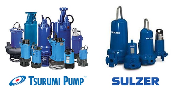 Tsurumi and Sulzer submersible pumps