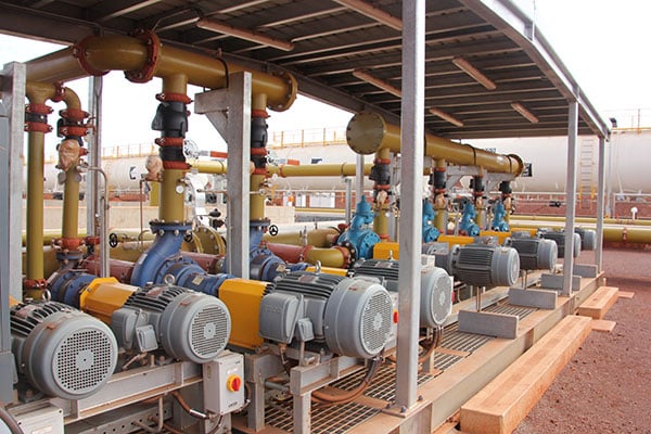 Centrifugal pumps on mine site