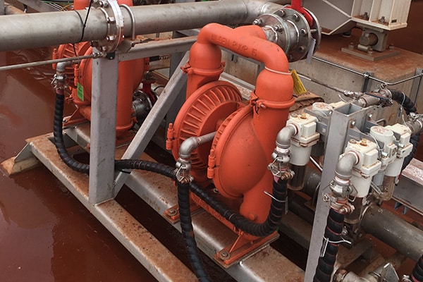 Positive displacement pumps on mine site