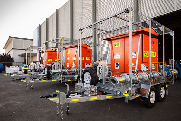 VSD trailers parked